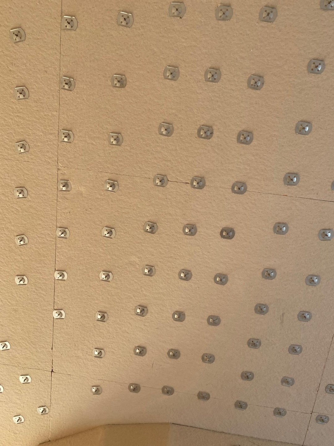 Close-up of anchor tile installation detail